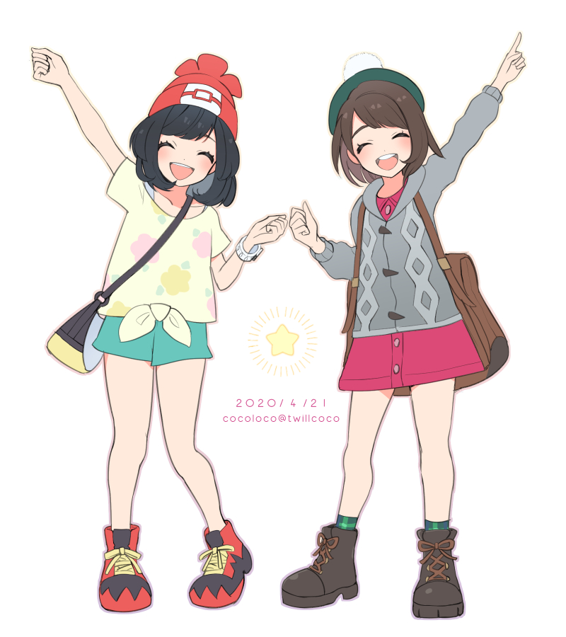 gloria and selene (pokemon and 2 more) drawn by cocoloco