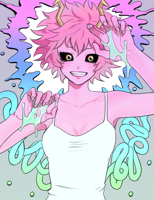 ashido mina (boku no hero academia) drawn by kotsu_(sutxxxok)