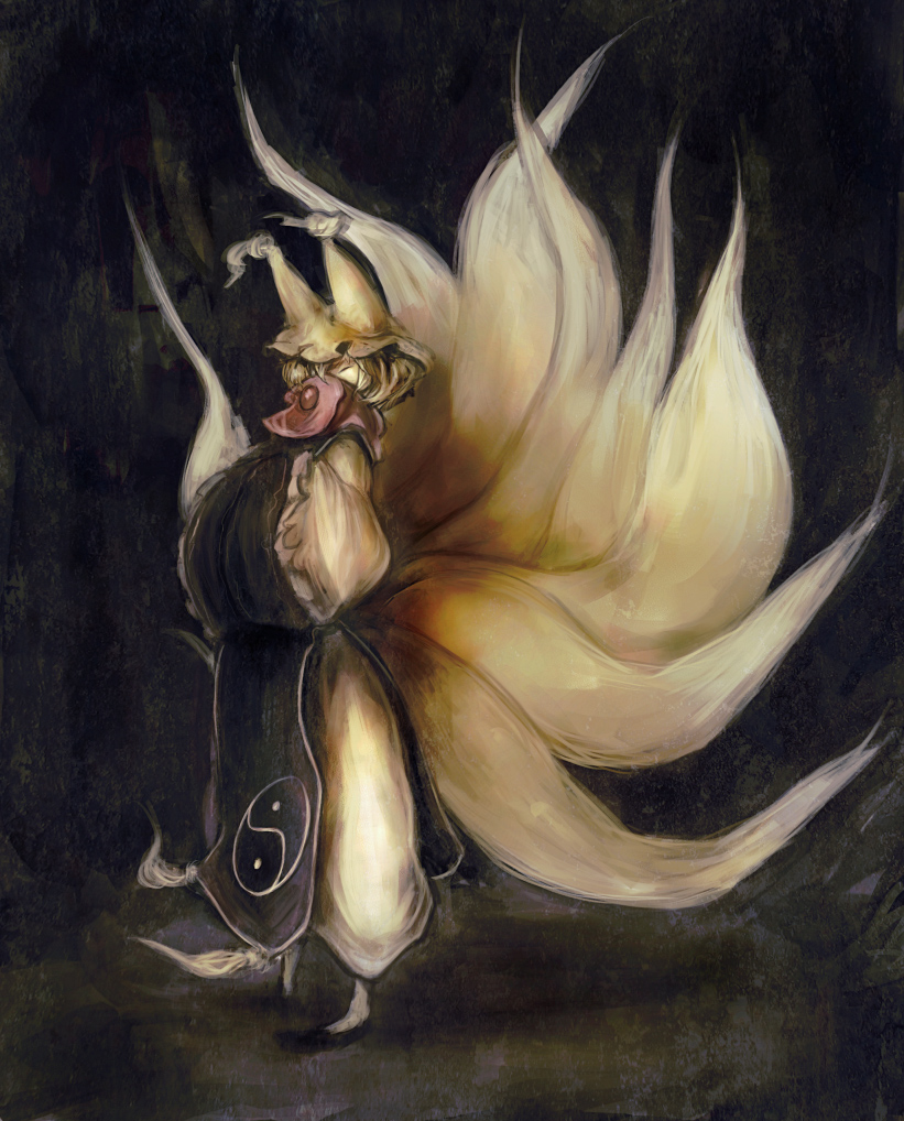 yakumo ran (touhou) drawn by amagaya_(rat-tat-tat)