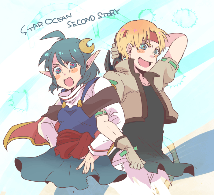 rena lanford and claude c. kenny (star ocean and 1 more) drawn by yakan_(madoromio)