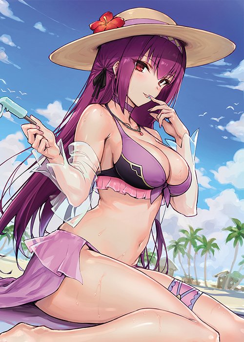 scathach and scathach skadi (fate and 1 more) drawn by haoni