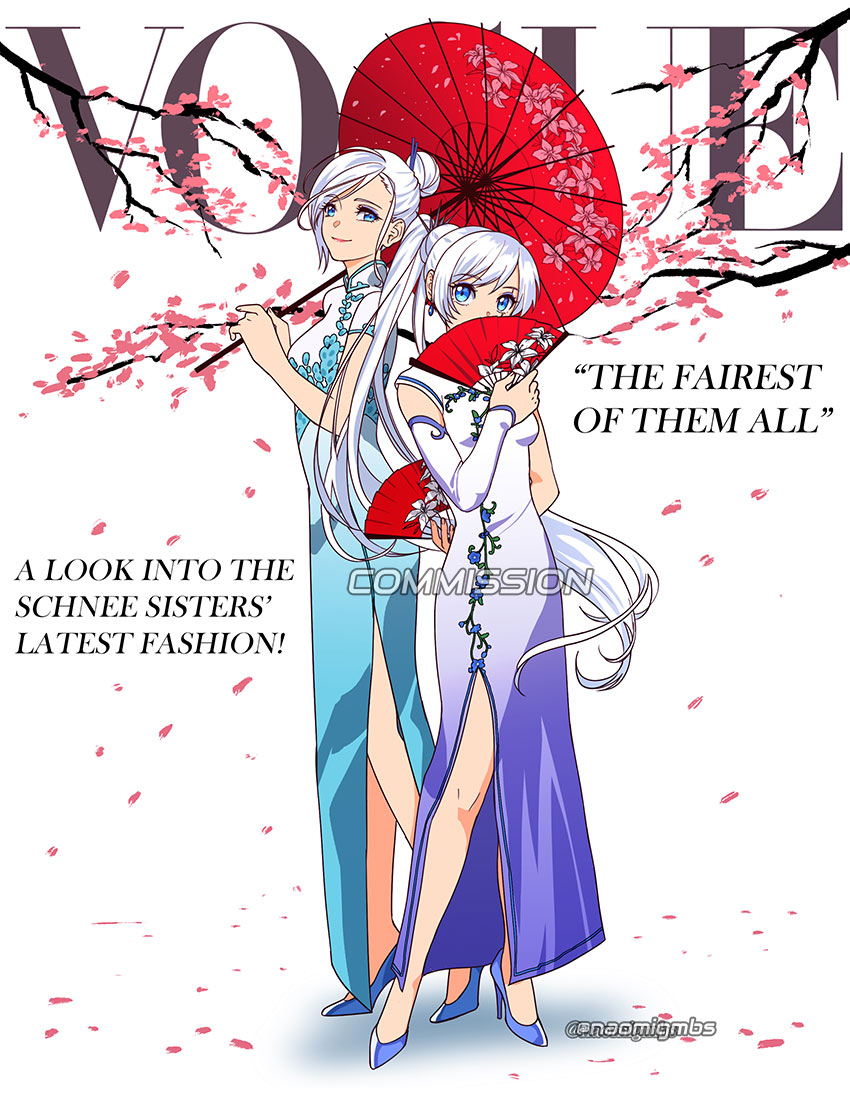 weiss schnee and winter schnee (rwby and 1 more) drawn by naomi_gumbs_(hanamimi)