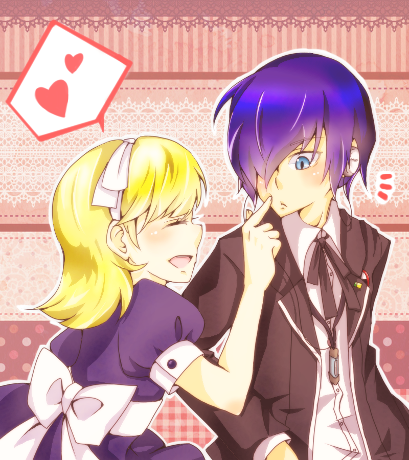 yuuki makoto and alice (persona and 3 more) drawn by garnell