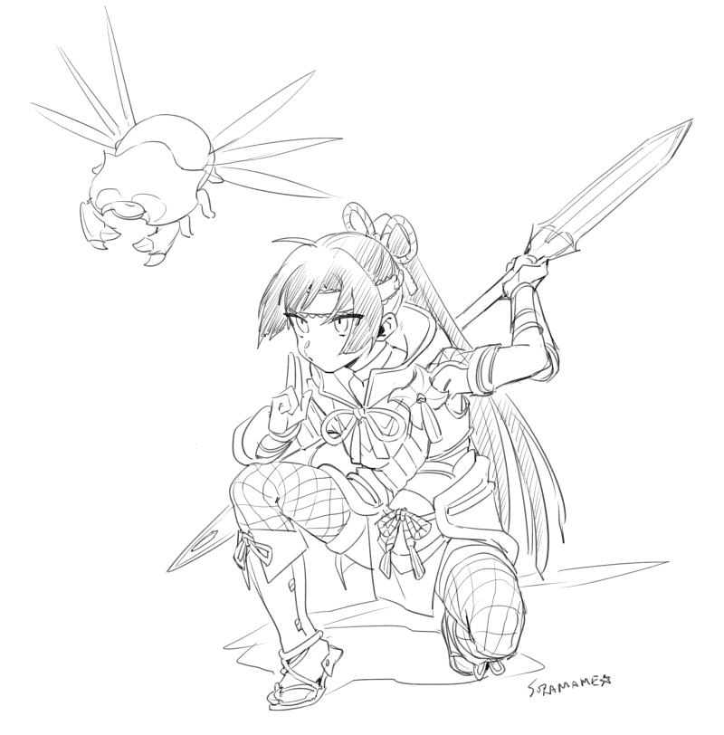 monster hunter (monster hunter and 1 more) drawn by soramame_(corndog)