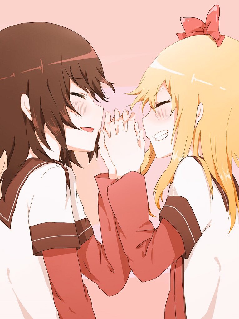 toshinou kyouko and funami yui (yuruyuri) drawn by bafarin