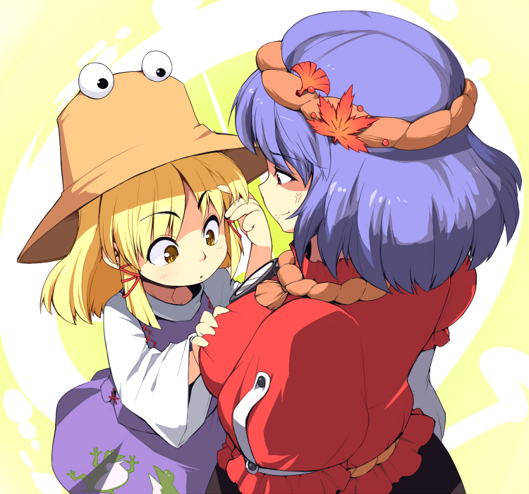 moriya suwako and yasaka kanako (touhou) drawn by ario