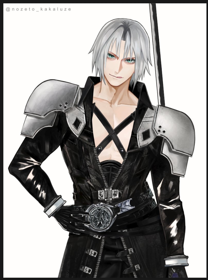 sephiroth (final fantasy and 2 more) drawn by nozeto_kakaluze