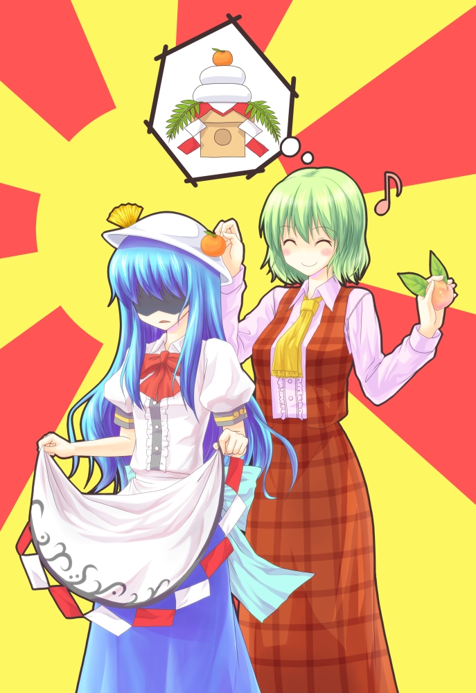 kazami yuuka and hinanawi tenshi (touhou) drawn by shimada_(simada_bu)