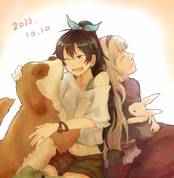 shijou takane, ganaha hibiki, and inumi (idolmaster) drawn by manasseh