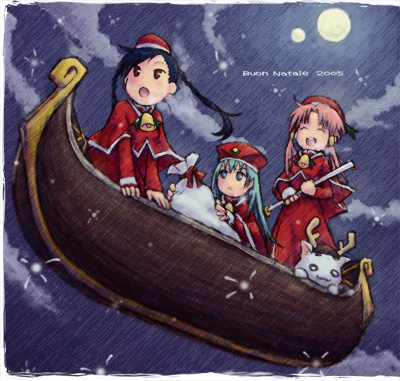 mizunashi akari, alice carroll, aika granzchesta, and aria pokoteng (aria) drawn by emoncake.
