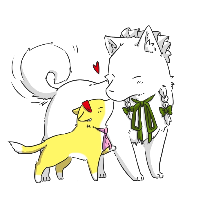 izayoi sakuya, alice margatroid, and inu sakuya (touhou) drawn by nora_inu
