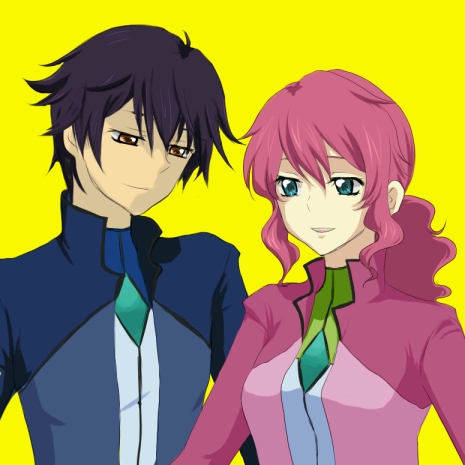 setsuna f. seiei and feldt grace (gundam and 1 more) drawn by uuron_tea