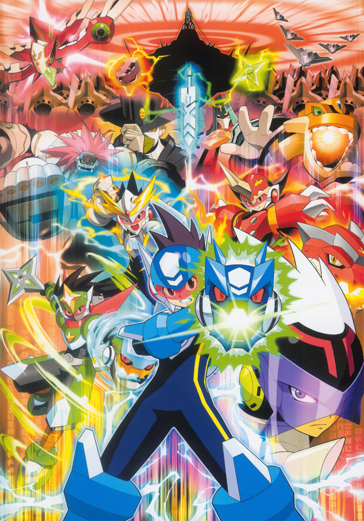 geo stelar, star force mega man, omega-xis, solo, rogue, and 8 more (mega man and 2 more)