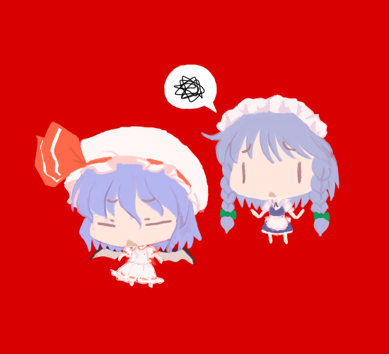 remilia scarlet and izayoi sakuya (touhou) drawn by mochiso