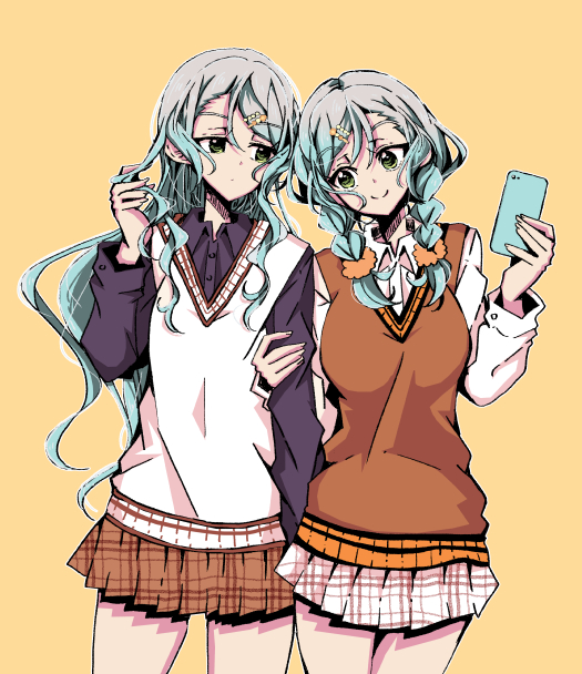 hikawa sayo and hikawa hina (bang dream!) drawn by ryu_minbs