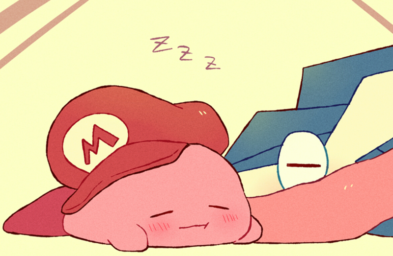 kirby, mario, and greninja (pokemon and 3 more) drawn by shiwo_(siwosi)