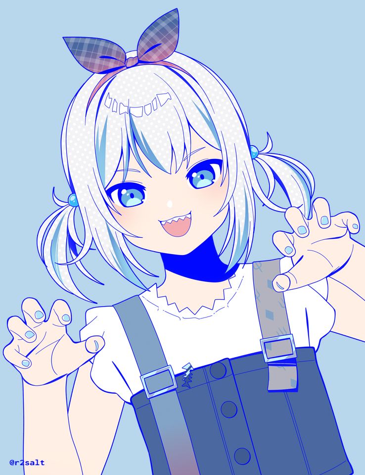 gawr gura (hololive and 1 more) drawn by r2salt