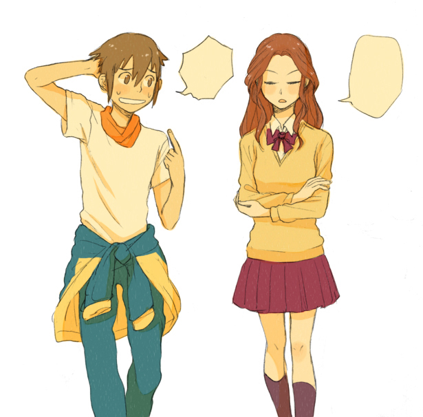 endou mamoru and raimon natsumi (inazuma eleven) drawn by cat811021