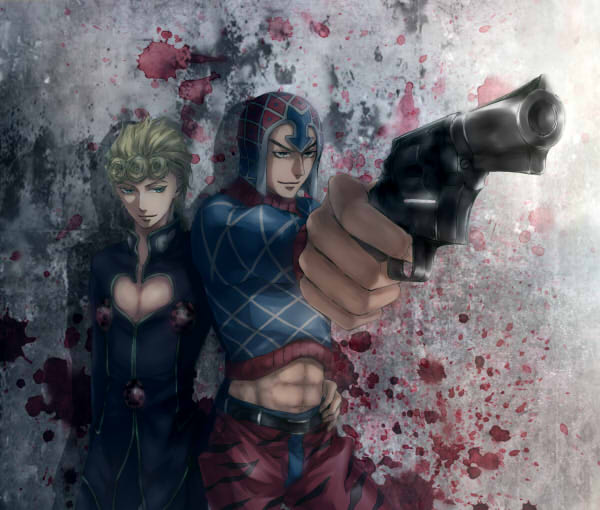 giorno giovanna and guido mista (jojo no kimyou na bouken and 1 more) drawn by asagi-2580