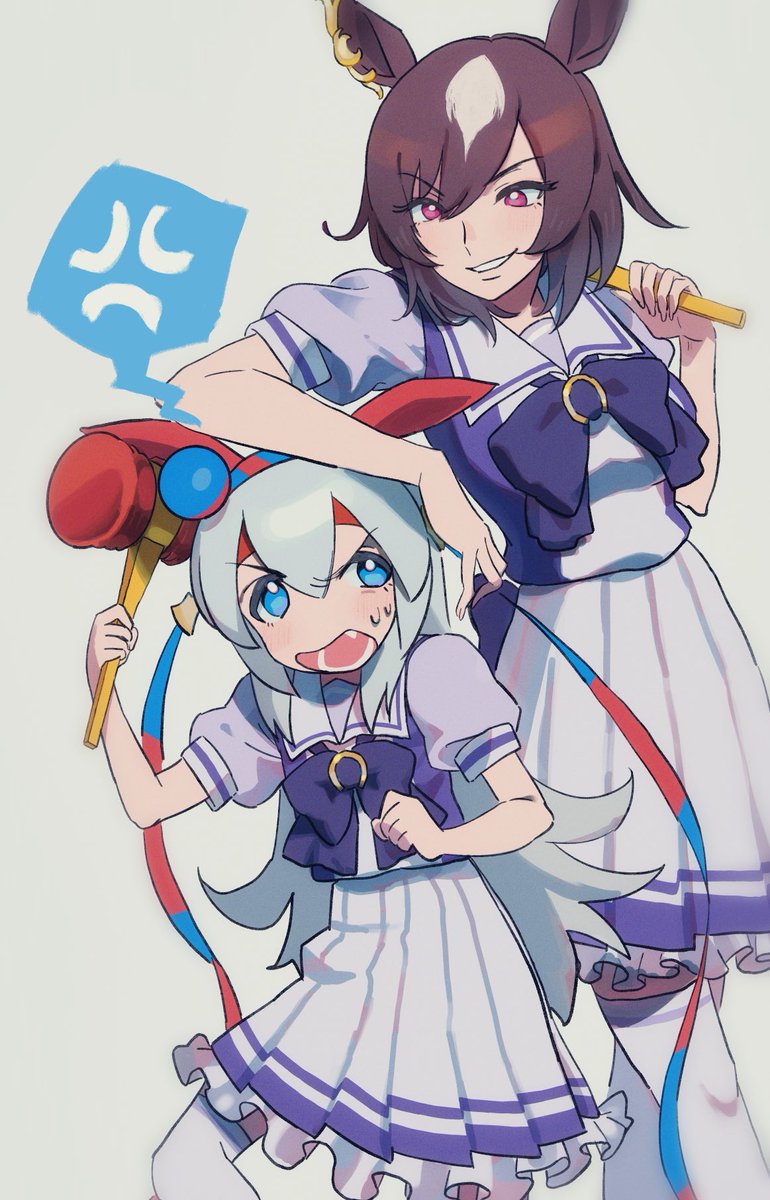 tamamo cross and sirius symboli (umamusume) drawn by nara_123