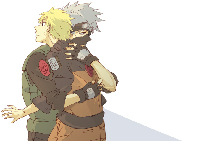 uzumaki naruto and hatake kakashi (naruto) drawn by yuuki_chitose