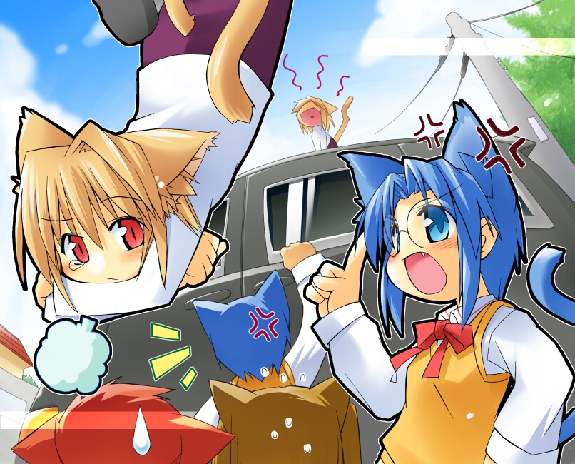 arcueid brunestud, ciel, neco-arc, and yumizuka satsuki (tsukihime and 1 more) drawn by toto_nemigi
