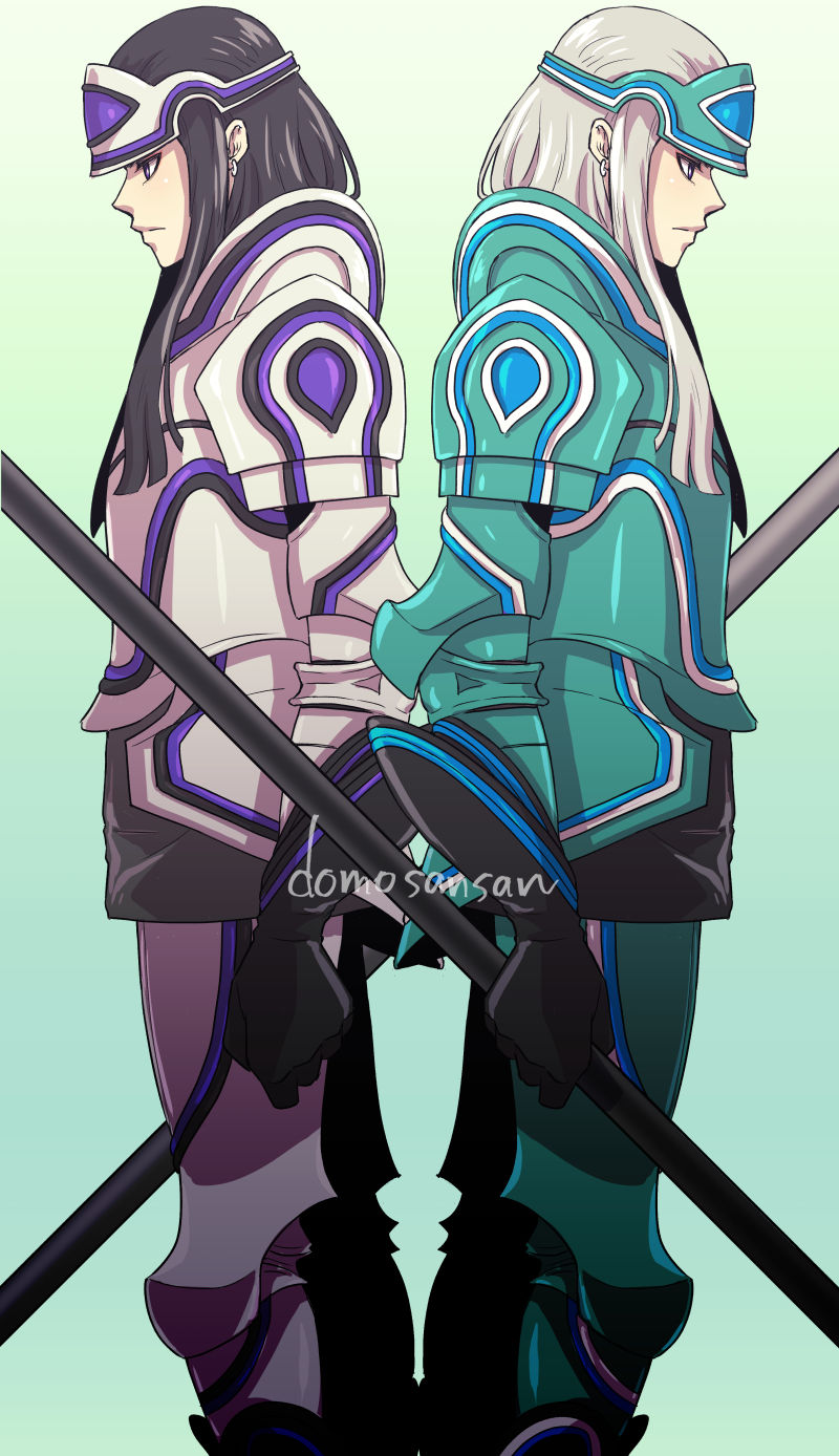 cu chulainn and tam lin (shin megami tensei) drawn by shinabita_nasubi