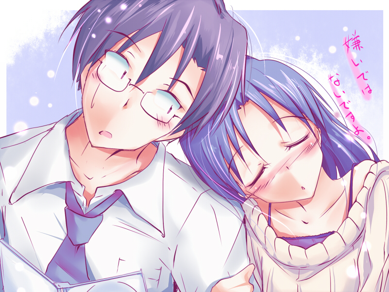 producer and kisaragi chihaya (idolmaster) drawn by natsu_(anta_tte_hitoha)