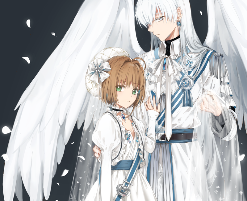 kinomoto sakura and yue (cardcaptor sakura) drawn by dangmill