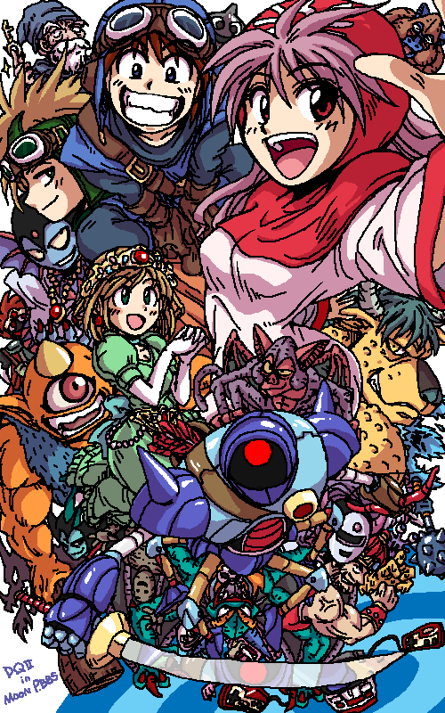 princess of moonbrook, prince of lorasia, prince of samantoria, sidoh, hargon, and 9 more (dragon quest and 1 more) drawn by hanbu_hantarou