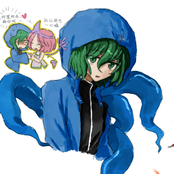 shitodo aoji and shion (len'en and 2 more) drawn by needless_(toyaco)