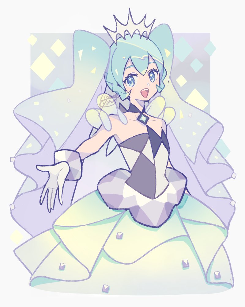 hatsune miku and rock miku (pokemon and 2 more) drawn by kisaragi_yuu_(fallen_sky)