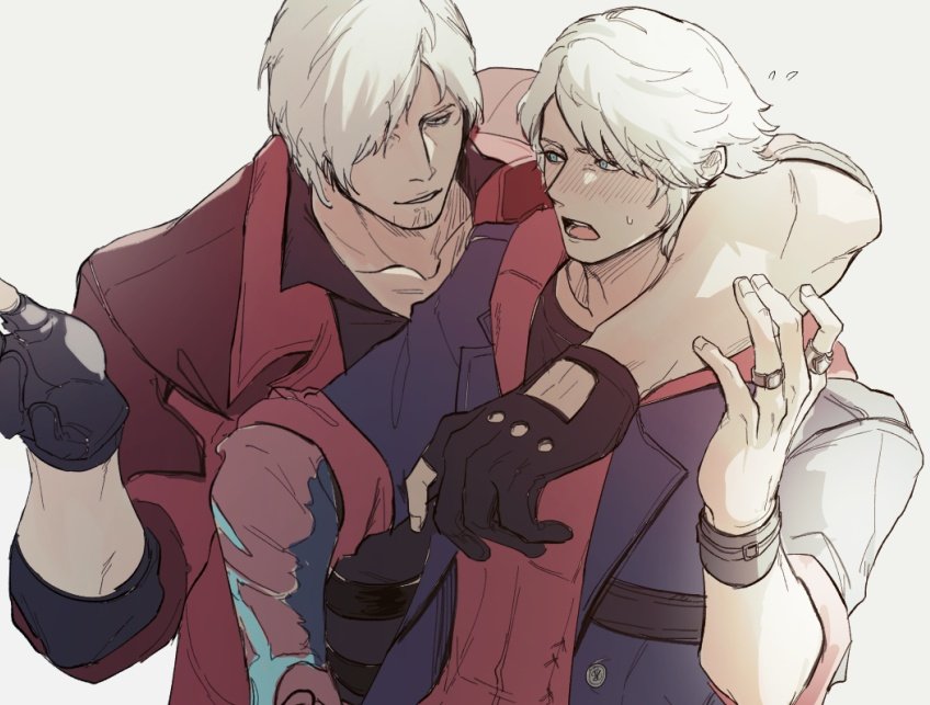 dante and nero (devil may cry and 1 more) drawn by minoxis
