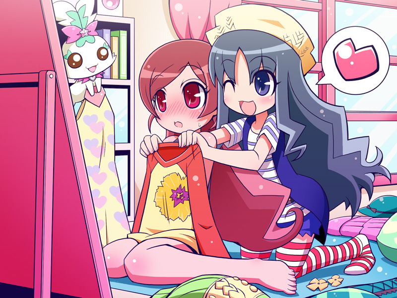 kurumi erika, hanasaki tsubomi, and chypre (precure and 1 more) drawn by yuuno