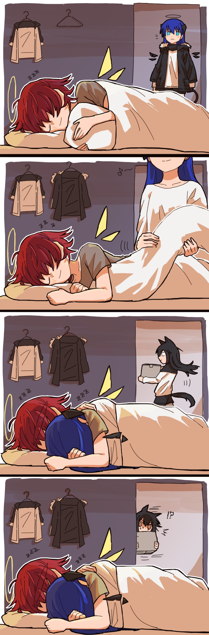 texas, exusiai, and mostima (arknights) drawn by donki_(yeah)
