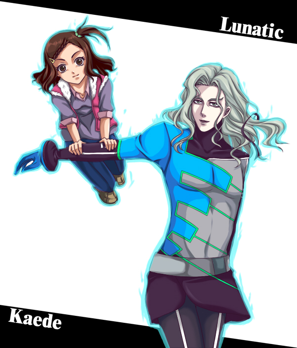 kaburagi kaede, yuri petrov, and lunatic (tiger & bunny) drawn by imira