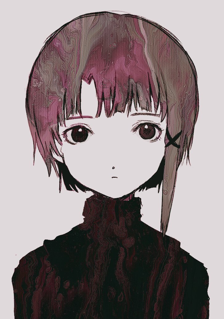 iwakura lain (serial experiments lain) drawn by ooooo_qo