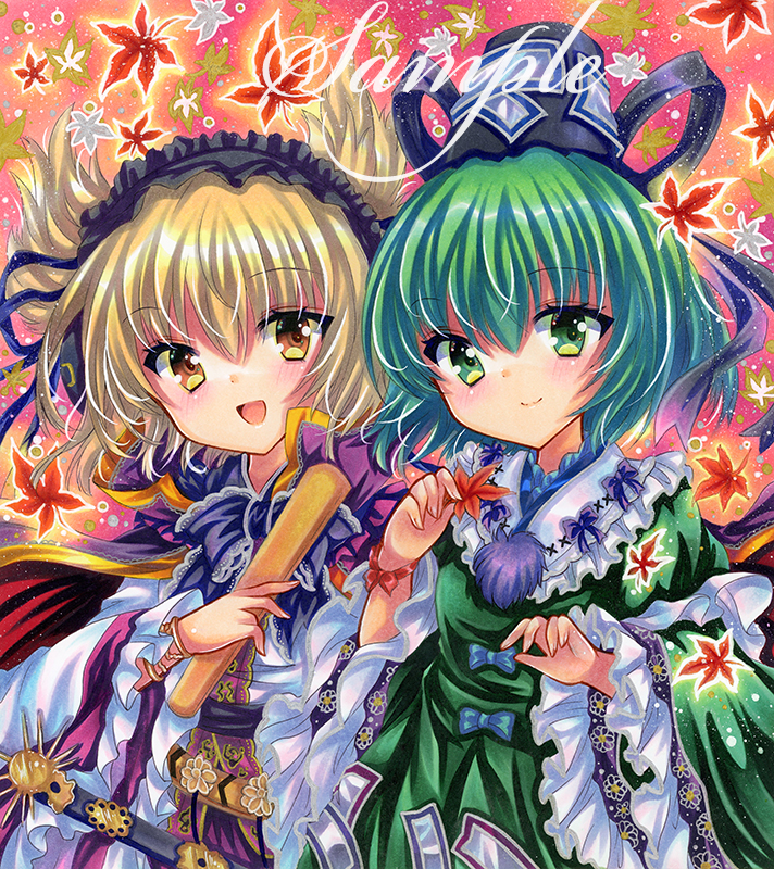 toyosatomimi no miko and soga no tojiko (touhou) drawn by rui_(sugar3)