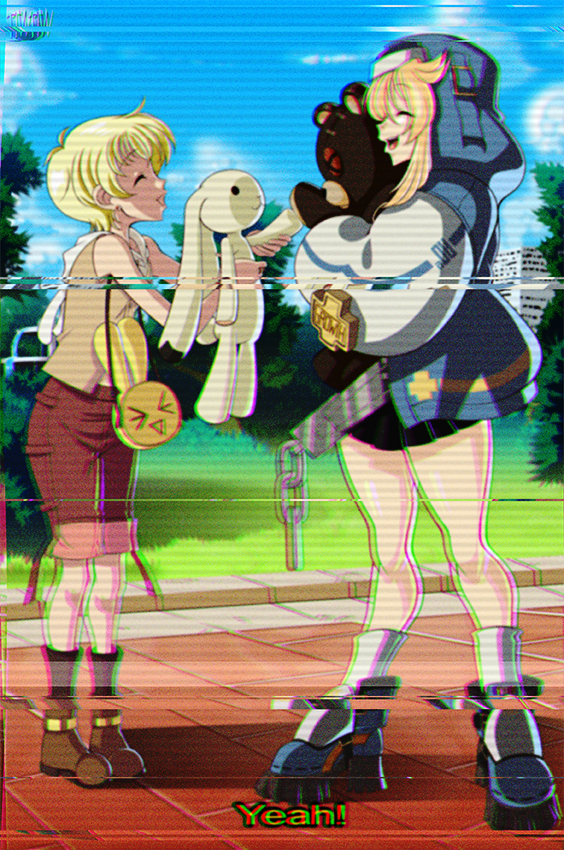 bridget, roger, and sohma momiji (guilty gear and 2 more) drawn by reiji_sakamoto