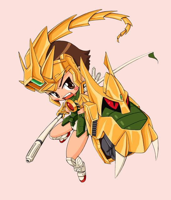dragon gundam (gundam and 1 more) drawn by maro-n