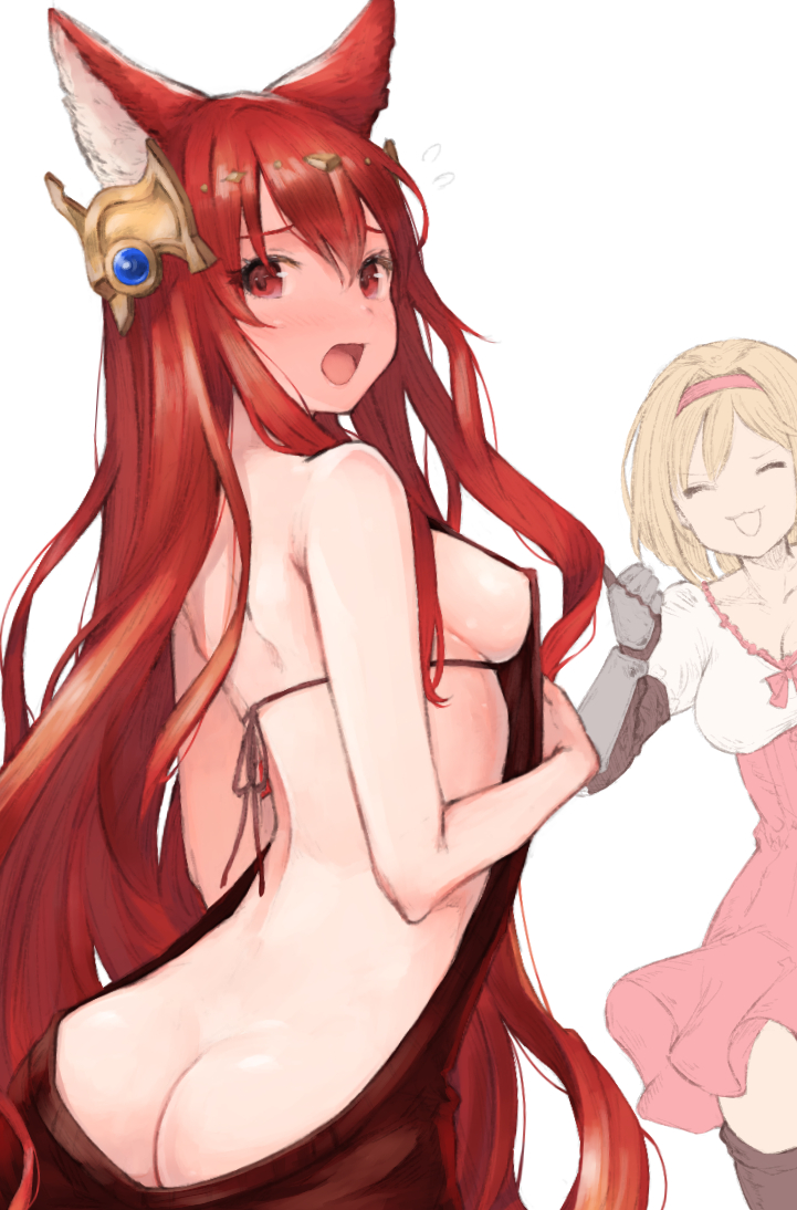 djeeta and anthuria (granblue fantasy) drawn by koretsuki_azuma