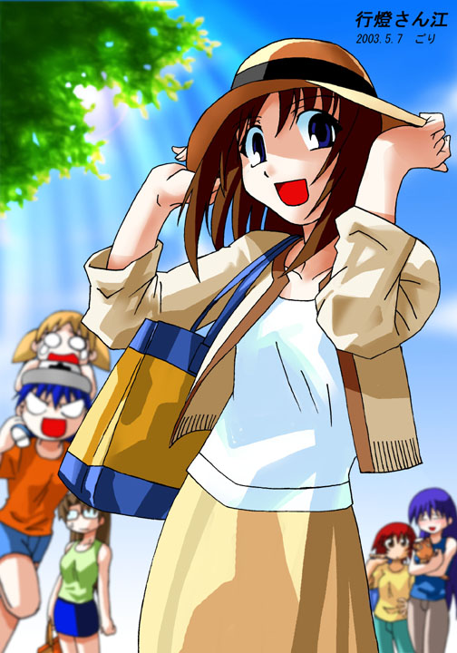 kasuga ayumu, sakaki, mihama chiyo, takino tomo, kagura, and 2 more (azumanga daioh)