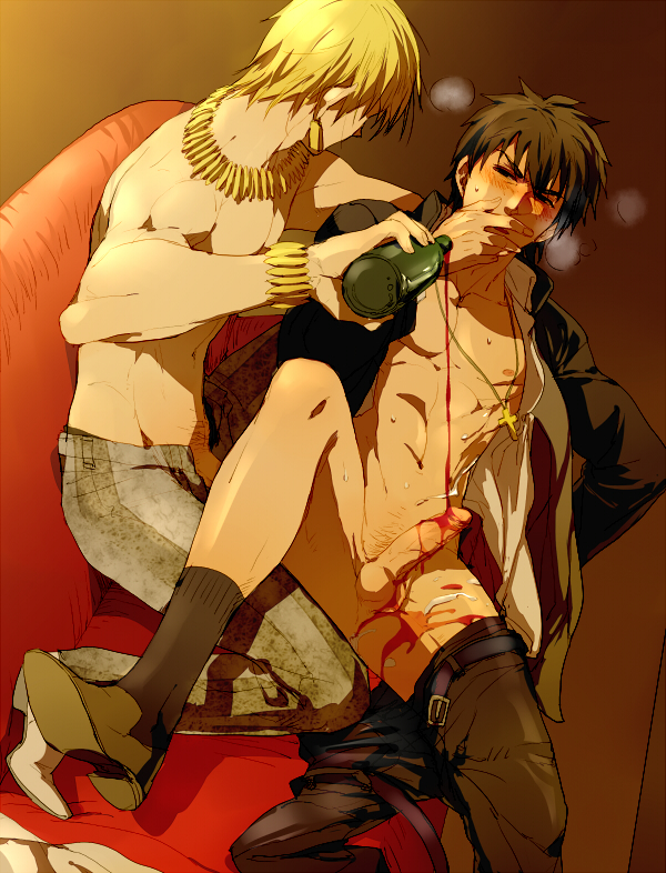 kotomine kirei and gilgamesh (fate and 1 more) drawn by pinki_(shounenkakuseiya)