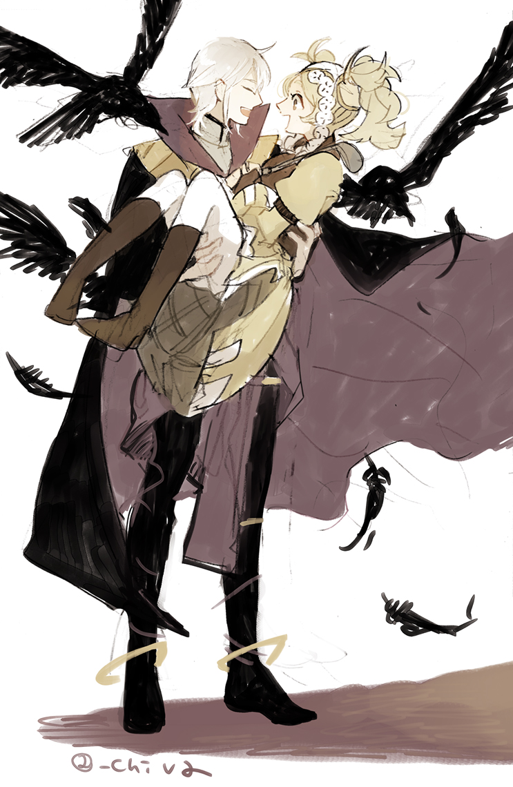 lissa and henry (fire emblem and 1 more) drawn by chiva_(wonderworldwood)