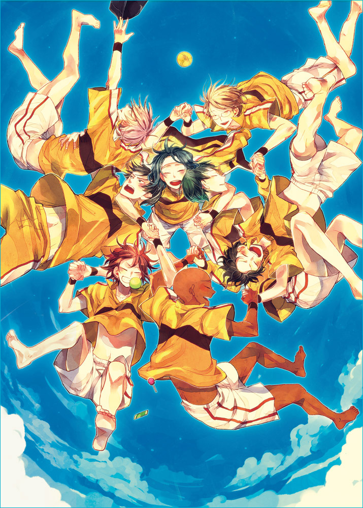 yukimura seiichi, niou masaharu, yagyuu hiroshi, kirihara akaya, marui bunta, and 3 more (tennis no ouji-sama) drawn by inoo