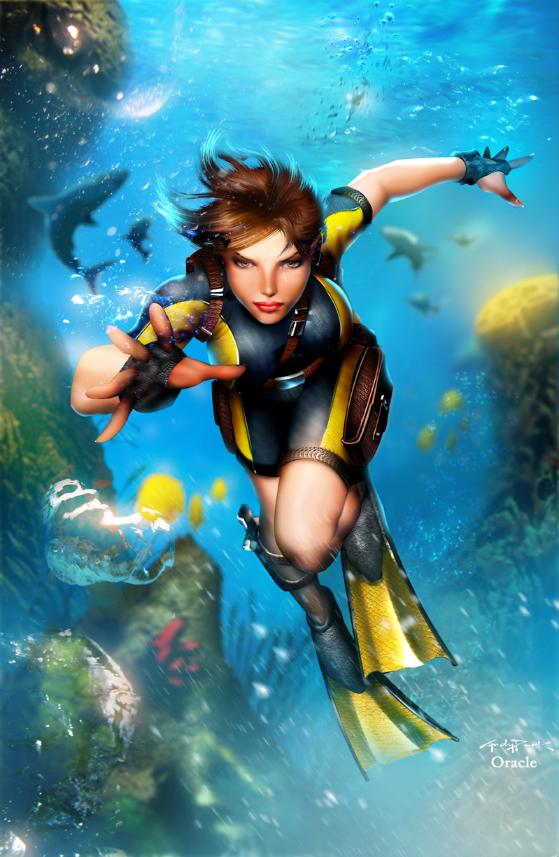 aspen matthews (fathom) drawn by andy_park and mystic-oracle