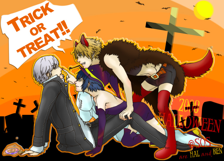 narukami yu, shirogane naoto, and hanamura yousuke (persona and 1 more) drawn by mizuno_(hal0527)