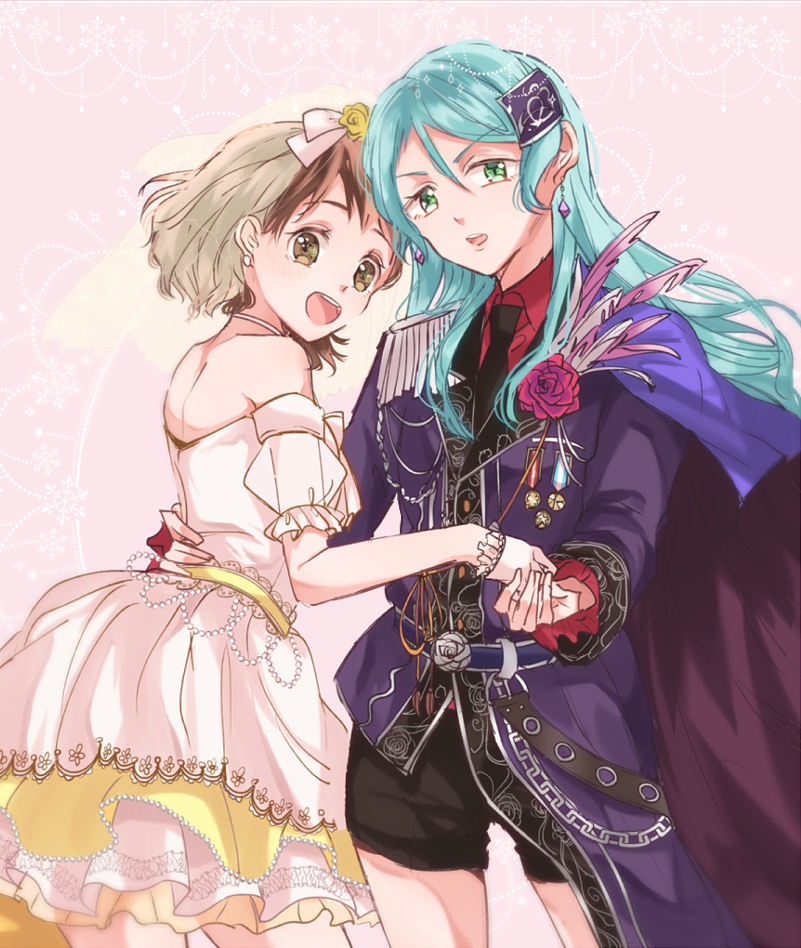 hikawa sayo and hazawa tsugumi (bang dream!) drawn by lemon_(lmn826)
