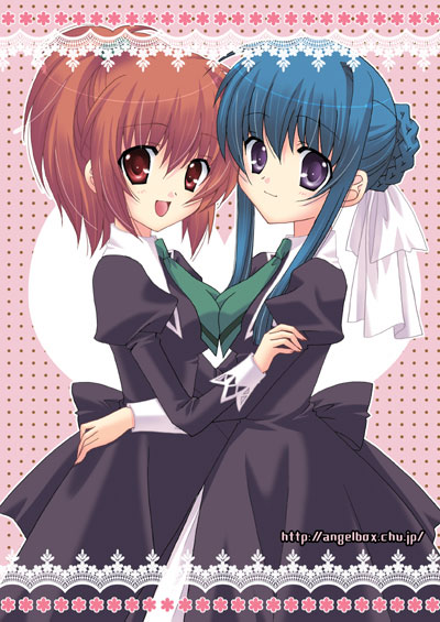 aoi nagisa and suzumi tamao (strawberry panic!) drawn by hazuki_ruka