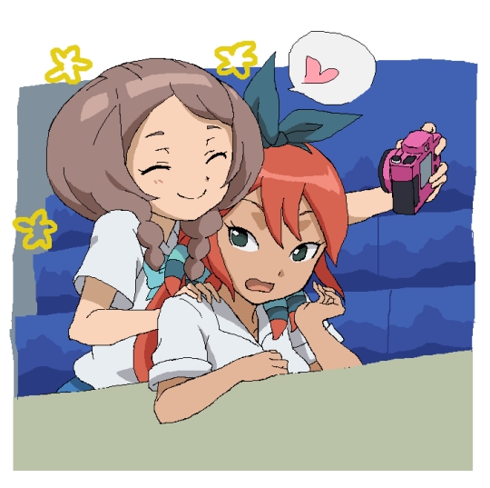 yamana akane and seto midori (inazuma eleven and 1 more) drawn by wakusei_hakai_otoko